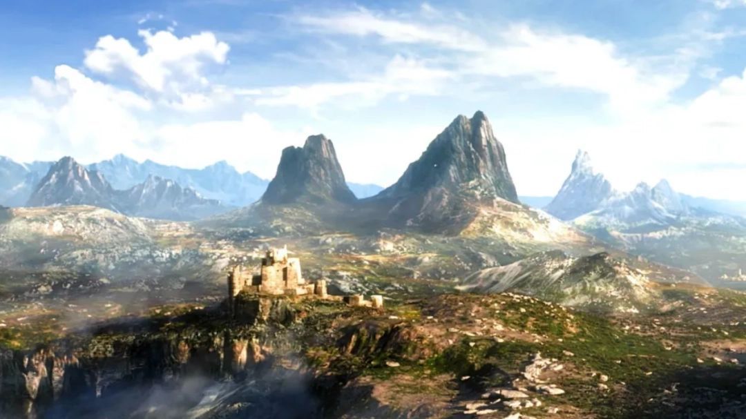 《上古卷轴6》概念艺术图曝光，展现中世纪奇幻风格的废墟城镇与远处山脉