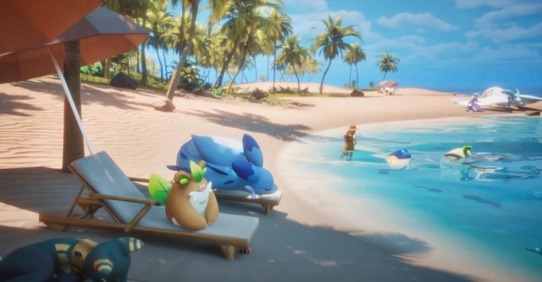 天气变化效果展示，雨滴落在屋顶和水坑上泛起涟漪