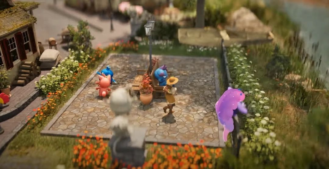 厨房内部，玩家正在用收获的食材烹饪料理