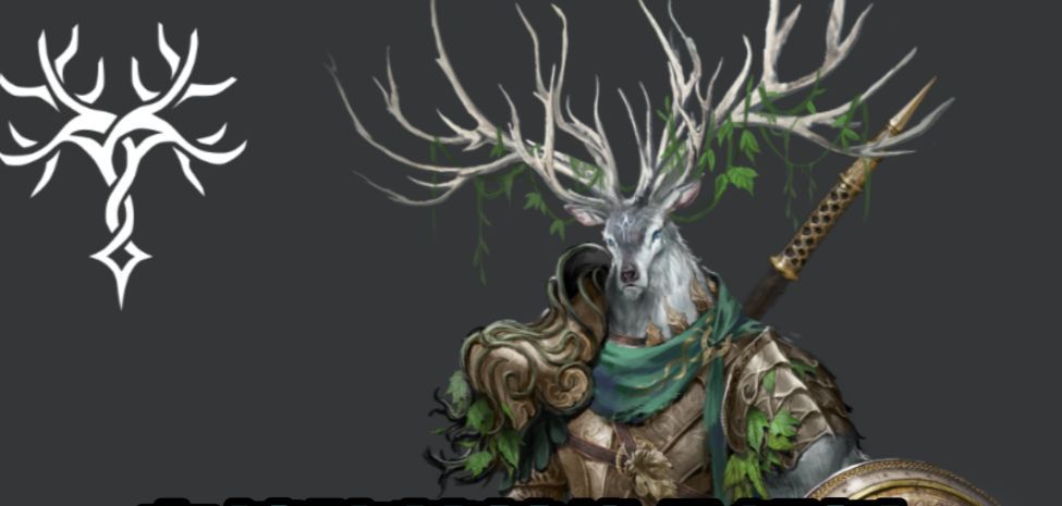 自然系英雄选择界面截图，六位角色头像环绕树形图腾排列，界面风格充满自然元素