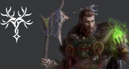 树语者释放毒藤技能，地面蔓延紫色荆棘，多名敌人被困其中，头顶显示持续掉血debuff