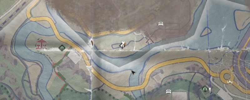 玩家角色正在攀爬精神病院外墙，准备跳跃抓取高处的金属杠杆，背景可见废弃的安全塔和阴暗的岛屿环境