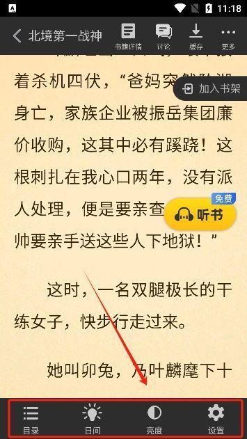 阅读设置界面，展示字体、背景、翻页方式等多种自定义选项