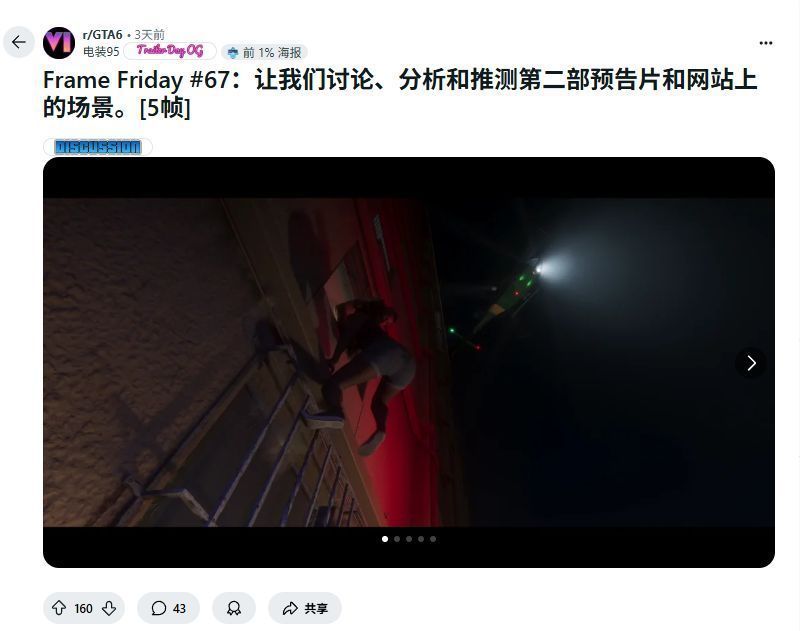 《GTA6》预告片截图分析，标注了多个可疑人物动作与环境细节