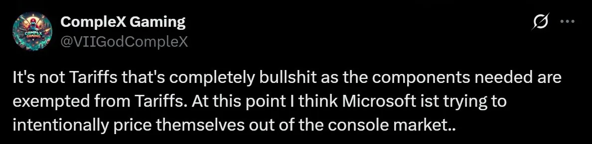 海外社交平台热议Xbox涨价话题，推文滚动显示‘#XboxPriceHike’标签下的激烈讨论