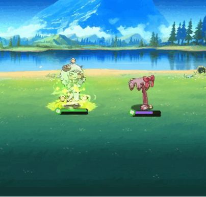 玛戈与其他草系角色组队作战的画面，展现其在队伍中的支援位置