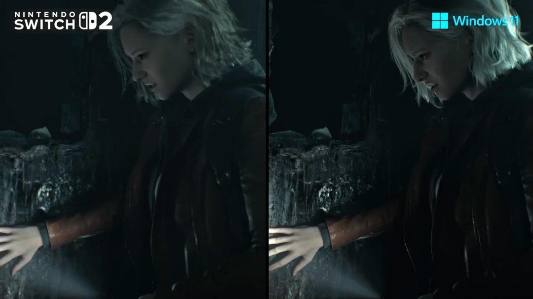 走廊场景中的天花板灯光渲染效果对比