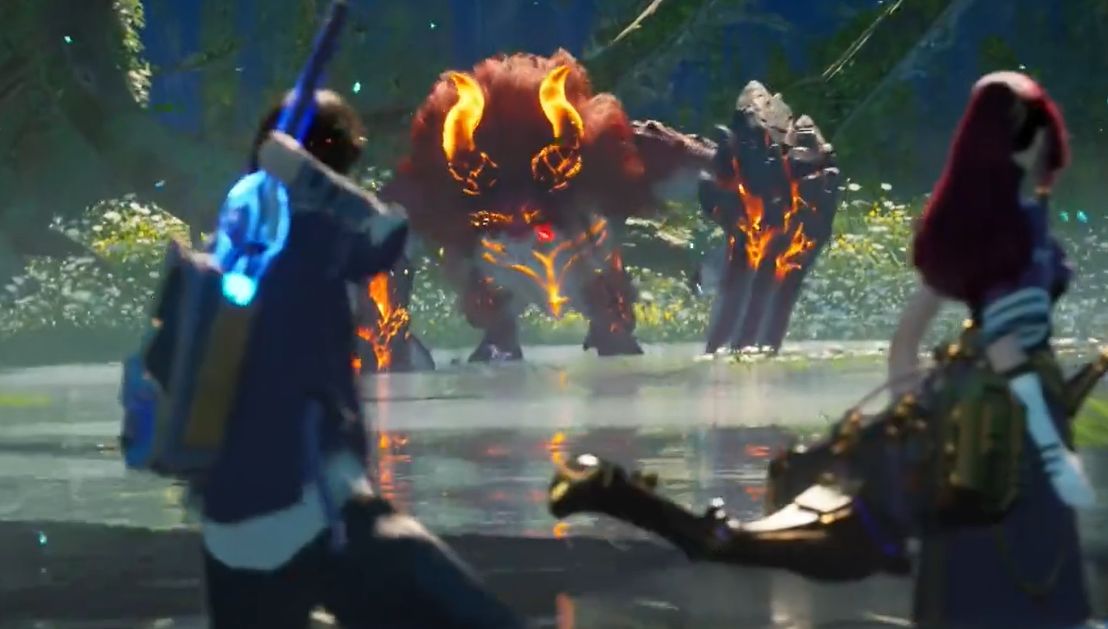 多名玩家角色在龙旗谷中央集结，准备迎接新一轮挑战，气氛紧张而热血