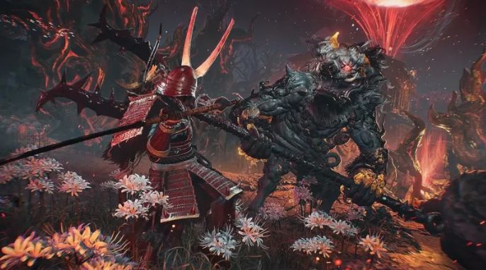 游戏角色在空中施展忍术飞镖攻击敌人，下方UI显示可切换战斗风格的提示，战斗节奏紧凑激烈