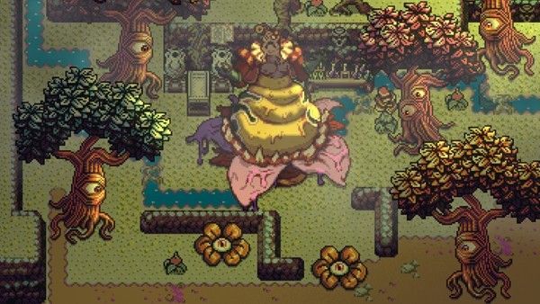 岛屿全景概念图，浓雾环绕的海岸边耸立着哥特式庄园，天空呈现紫红色晚霞