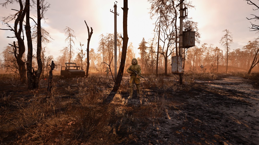 商人摊位特写，展示多种弹药、食物、工具和高科技零件