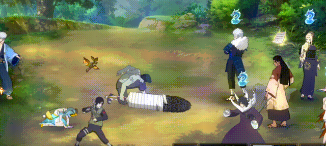 五忍试炼关卡截图，显示敌我双方血条变化与技能释放轨迹，突出‘龙威’叠加过程