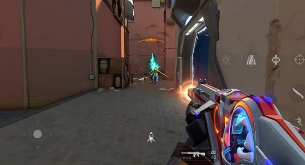 游戏内标准竞技地图俯视图，几何结构规整，关键区域用颜色高亮标注