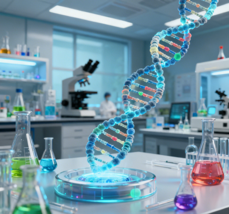 大规模并行计算示意图，数千个计算节点围绕中央数据存储高速运转，数据流如光轨般密集穿梭，体现高并发处理能力