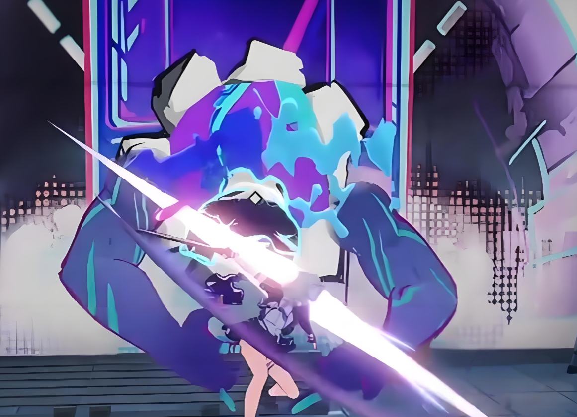 玩家角色在海特洛霓虹雨夜中接过泛着微光的电子委托信，背景是巨大全息广告：‘您已解锁【深巷守望者】声望称号’