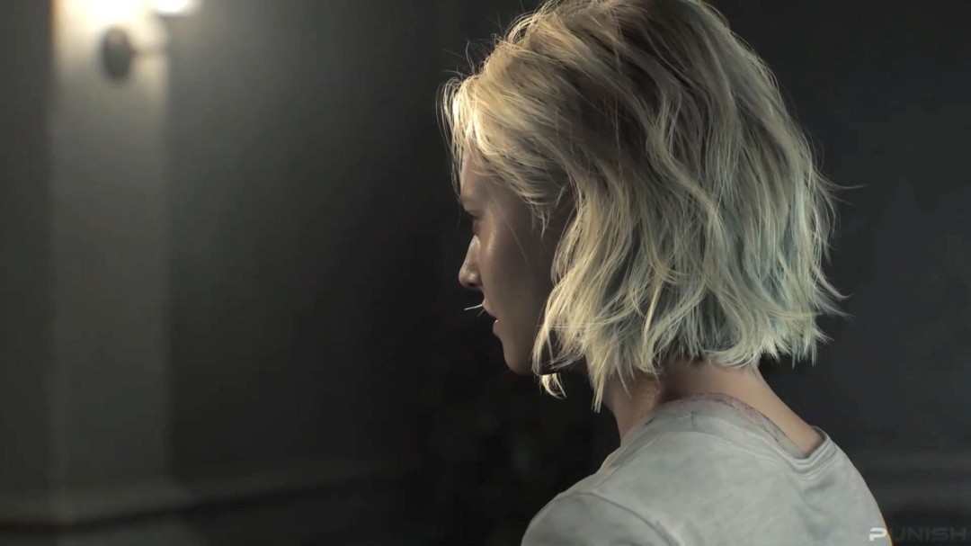 游戏实机画面截图：里昂持电锯劈砍迎面扑来的感染者，火花四溅，背景是崩塌中的工业厂房，动态光影与血液飞溅特效极具冲击力