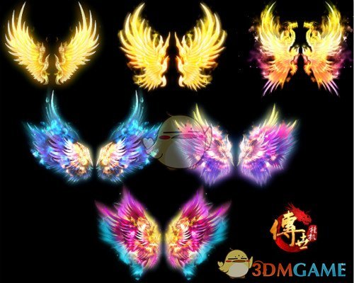 仙翼进阶界面截图：左侧为六阶仙翼模型特写，金红交织的羽翼舒展，右侧清晰列出各阶所需进阶材料图标及当前持有数量，底部滚动提示‘通天塔积分可兑换全部升阶资源’