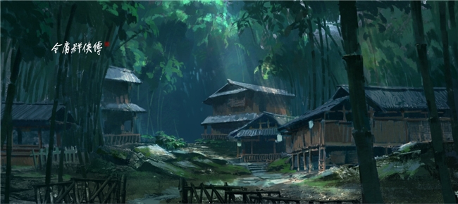 游戏场景氛围图：江南水乡晨雾氤氲，石桥倒映波光，乌篷船静泊岸边，远处酒旗微扬，灯笼晕染暖光，细节处可见苔痕与飞鸟掠影