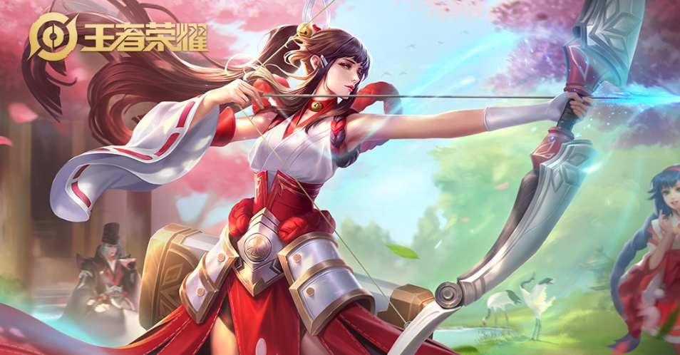 游戏内实战场景截图：伽罗击杀铠后屏幕中央弹出金色台词‘若你的心需要安放，去把它刻在长城上吧’，背景虚化呈现长城剪影与飘落的枫叶