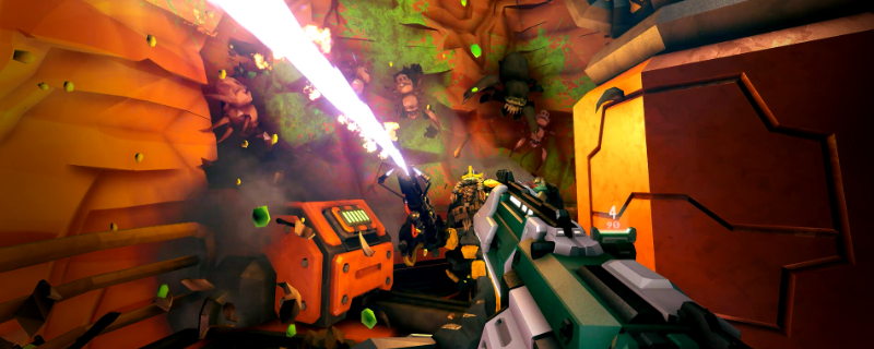 《深岩银河》搜救任务场景截图：昏暗洞穴中，四名矮人矿工围在闪烁蓝光的迷你矿骡旁，地面散落机械零件，远处岩壁爬满蠕动虫影