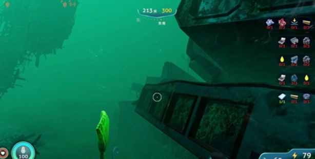 游戏UI界面截图：合成纤维制造菜单高亮显示，左侧材料栏中‘螺旋草×4’已就位，右侧显示‘可制造：潜水服密封垫、生物扫描仪外壳’