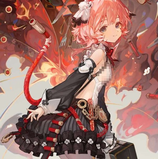 战斗场景实机画面：阿芙半蹲于瓦砾堆后，火焰喷射器喷出钴蓝色烈焰，前方三名敌方机械守卫外壳正泛起蛛网状裂痕，火花与热浪扭曲空气