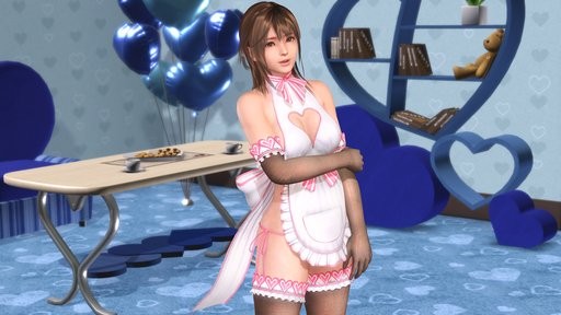 写真集第十八页：女神手持打蛋器面对镜头眨眼，围裙胸前印有可爱小煎蛋图案，蛋液飞溅轨迹被精准捕捉