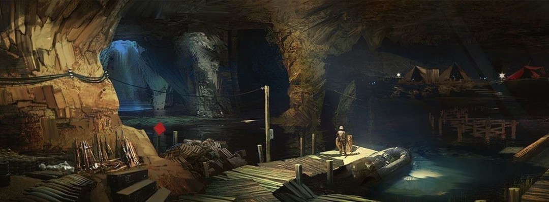 高对比度概念图：夜战场景，红外瞄准镜视野中的模糊热成像人影穿行于钢铁桥梁钢架之间，冷蓝主色调强化科技感与压迫感