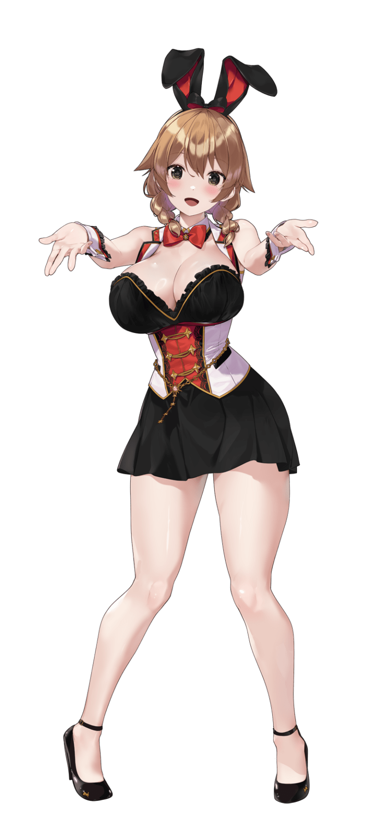 互动选项截图：四选一对话界面，选项文字带有不同颜色光晕（蓝/粉/金/紫），暗示对应角色偏好倾向