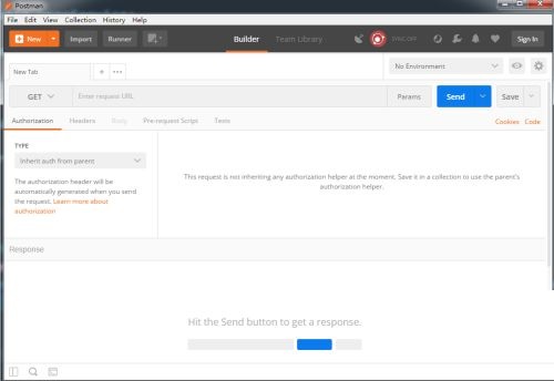 Postman主程序界面截图，左侧为Collections侧边栏，中间为请求编辑区，右下角可见键盘图标高亮显示