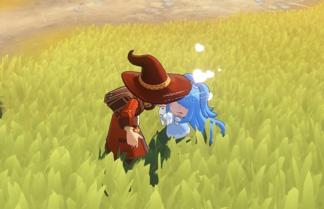 多精灵亲密度对比视图，四只不同属性精灵环绕中心水晶，各自心形图标亮度随Lv.等级递增，Lv.10精灵心标迸发璀璨星光特效