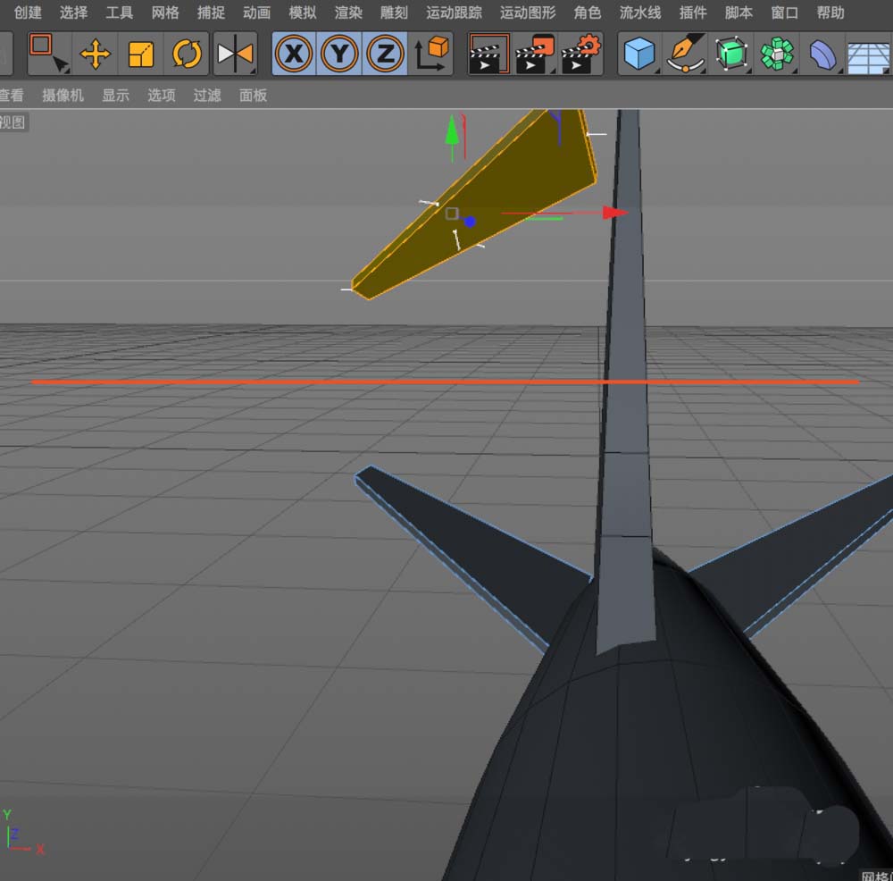 C4D对象管理器中清晰列出原始对象与镜像副本两个独立条目，下方显示‘连接对象+删除’生成器已添加并启用