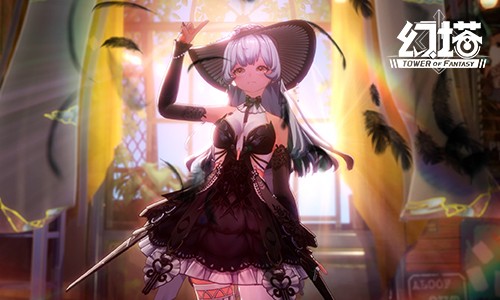 角色设定图：「莓」侧身立于月台边缘，长发随风扬起，左手托着散发微光的水晶灵柩，右手指尖悬浮三枚旋转的星环，瞳孔倒映出破碎又重组的星图