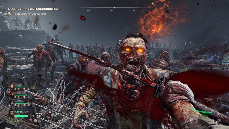 俯视角战术地图：红色标记标出工业区核心刷怪点，蓝色箭头指示车辆最优绕行路径，角落附有近战连招提示图示（上劈→横扫→下刺）