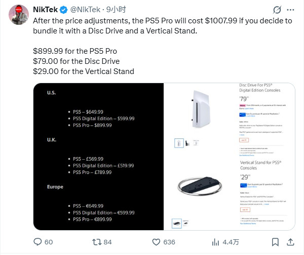 PS5 Pro破千美元！一代主机价格翻倍史震惊玩家2026热门 - 卧牛玩