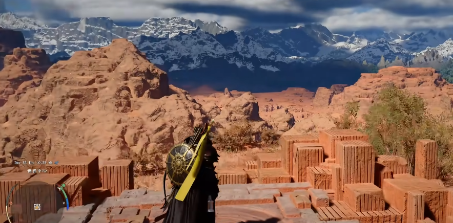 阶梯内部场景：螺旋石阶盘旋向下，两侧墙壁嵌满运转中的黄铜齿轮与发光管线，空气中漂浮细微金属尘埃