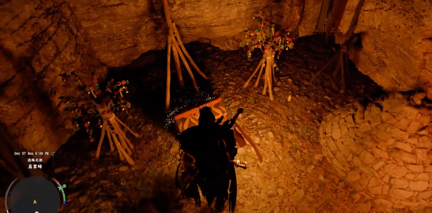 玩家持扇战斗演示：角色立于暴雨倾盆的竹林战场，挥扇瞬间数名敌人如断线纸鸢般倒飞，雨幕中水花炸裂成环形波纹