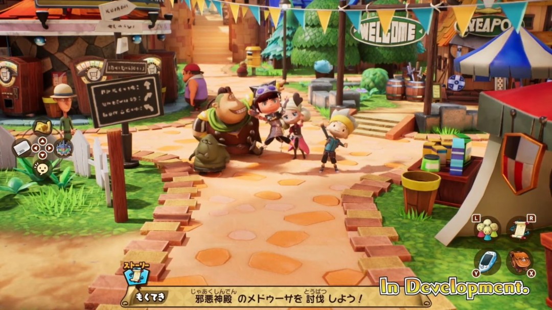 对比展示图：左侧为2017年3DS版像素风迷宫截图，右侧为重启版实机演示片段——光影细腻的立体糖果岩洞、动态粒子特效的陷阱机关、流畅奔跑跳跃的角色模型同框呈现