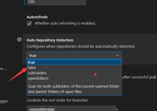 下拉菜单展开后，‘false’选项被高亮选中，字体加粗且带对勾标记