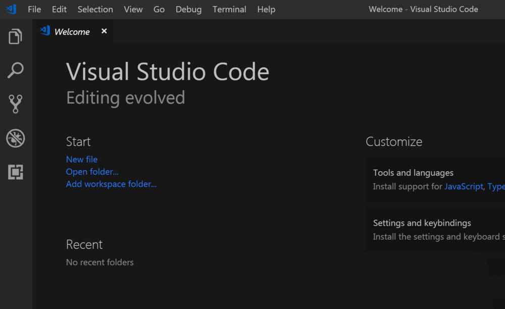 VSCode界面截图：左侧资源管理器中显示新建的test.md文件，右侧为正在编辑的Markdown内容